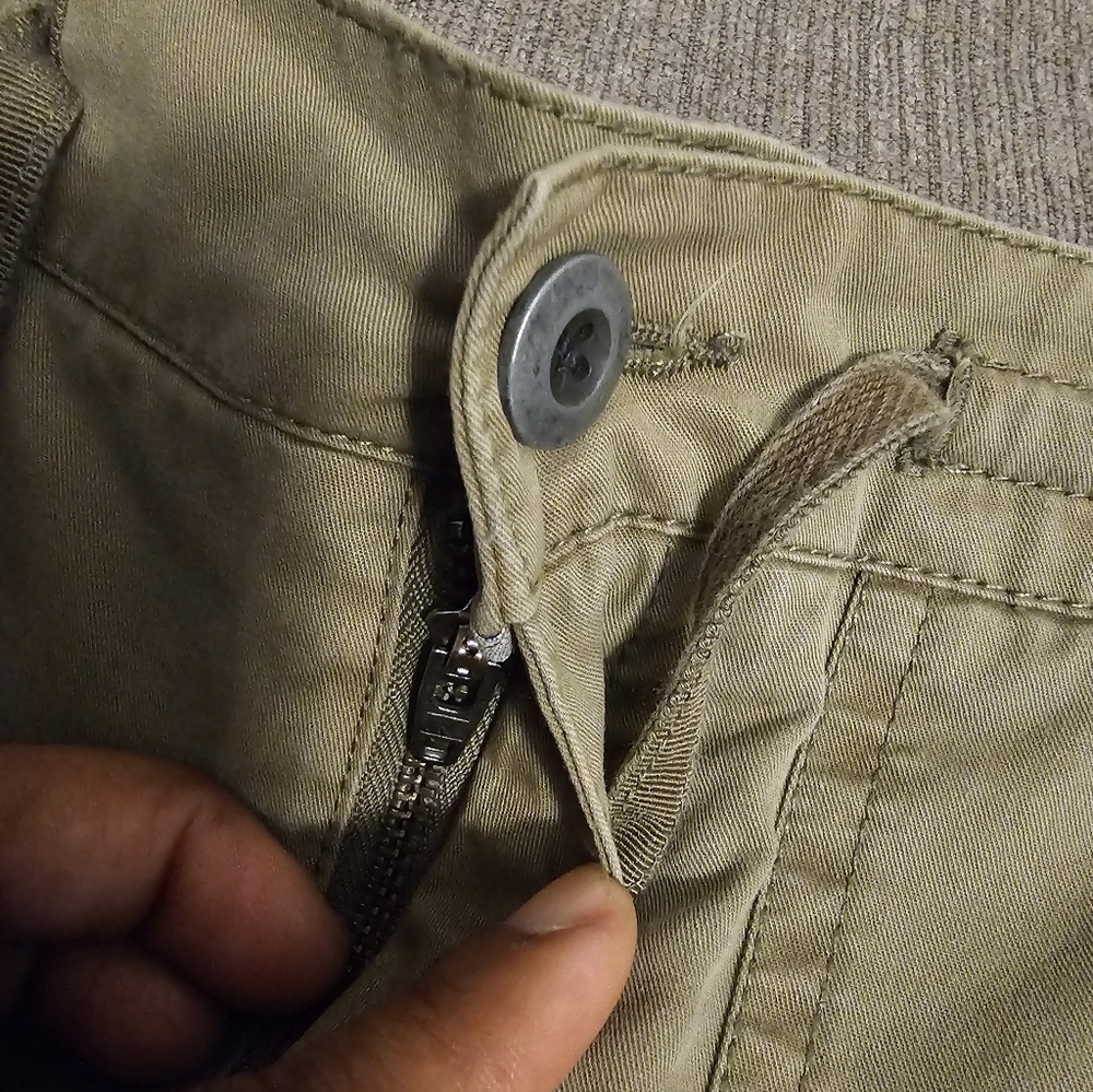 Sundance Olive Green Boho Floral Embroidered High Rise Cargo Pants Size 2 - Picture 4 of 7